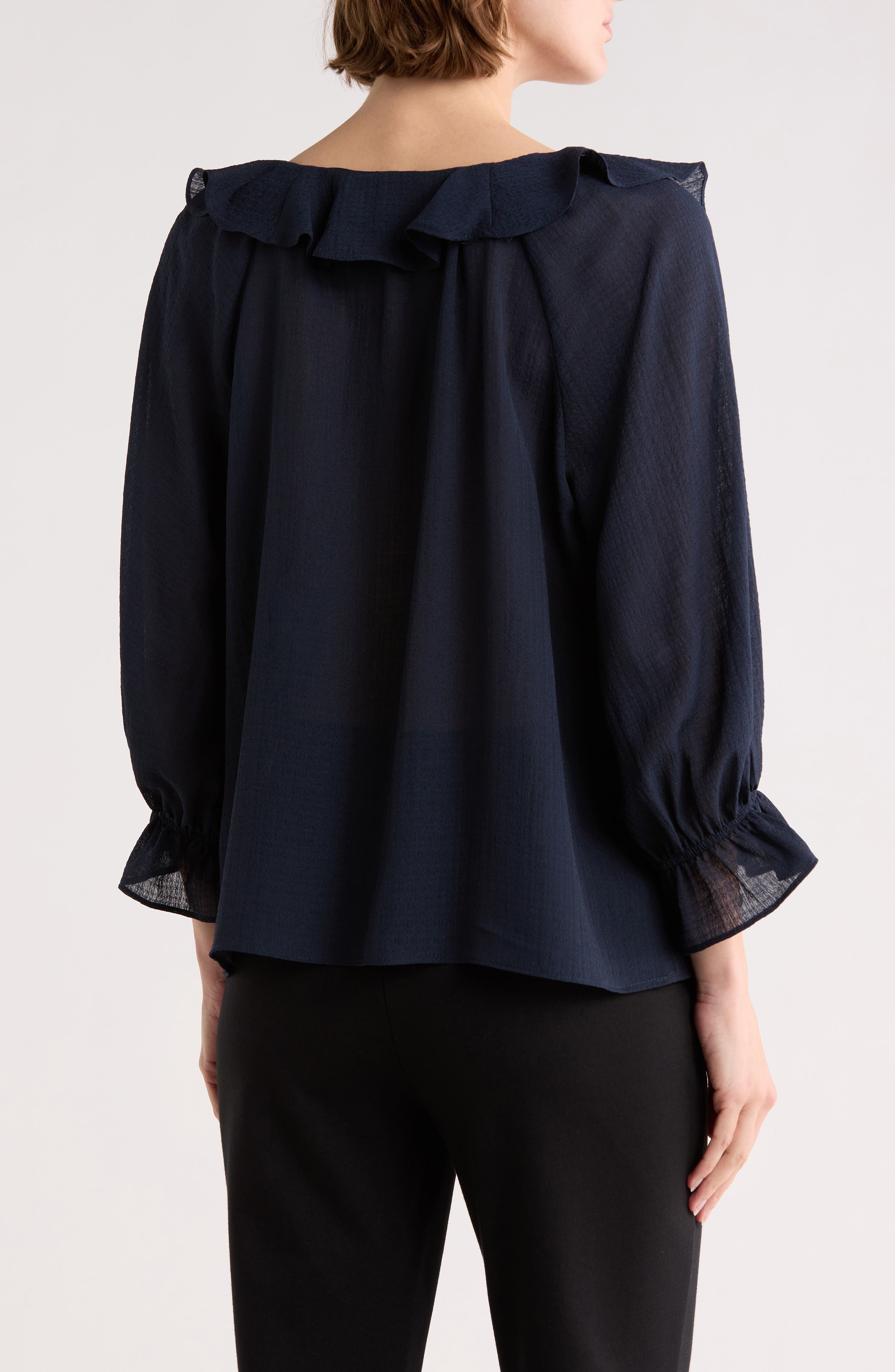 Ruffle V-Neck Top - image 4