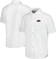 Tommy Bahama Men's Tommy Bahama White Arkansas Razorbacks Coconut Point Palm Vista IslandZone Camp Button-Up Shirt