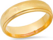 HMY JEWELRY Men's Textured Band Ring