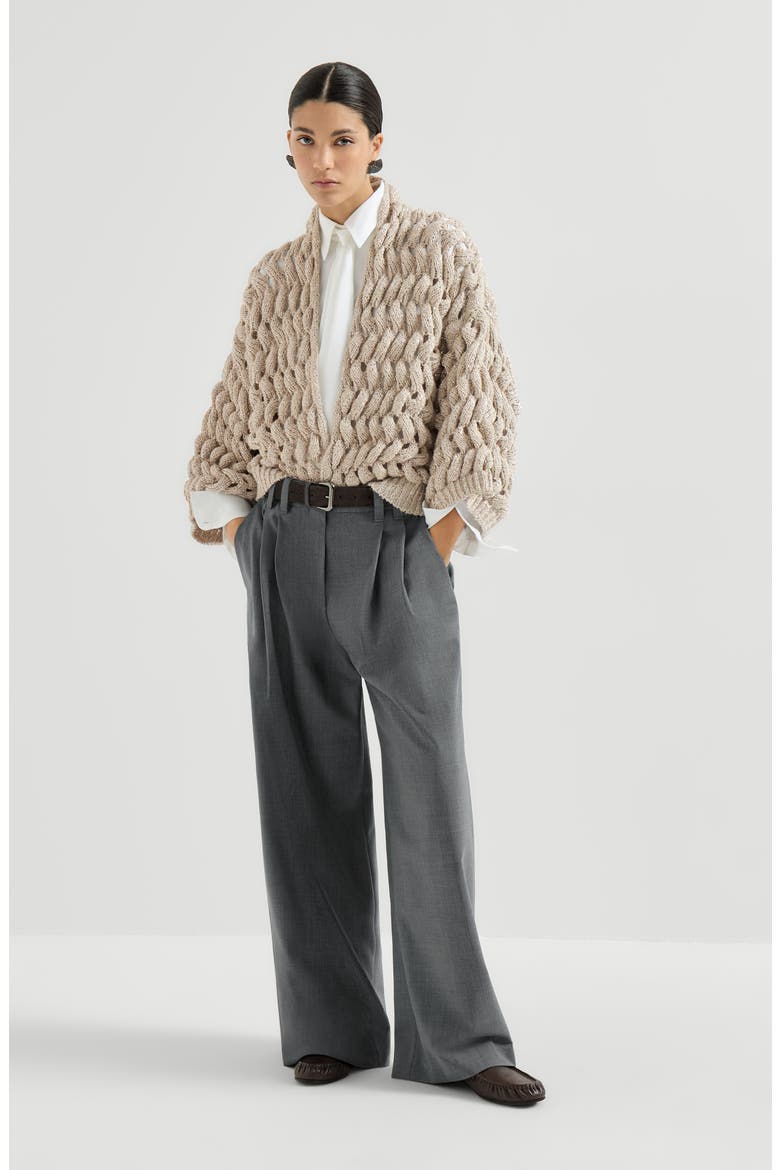 Dazzling waves cardigan, Alternate, color, Sand