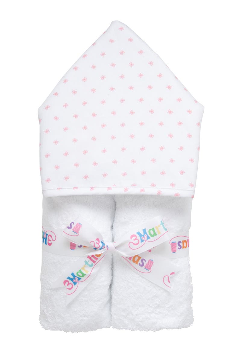 3 Marthas Pretty in Pink Everykid Towel, Main, color, Pink Bow Print