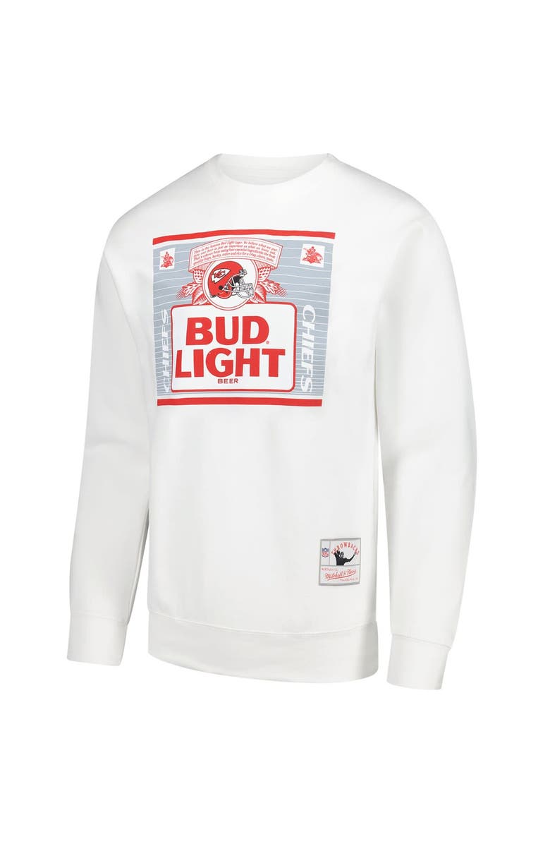 Mitchell & Ness Men's Mitchell & Ness x Bud Light White Kansas City Chiefs The Crest Pullover Sweatshirt, Alternate, color, 