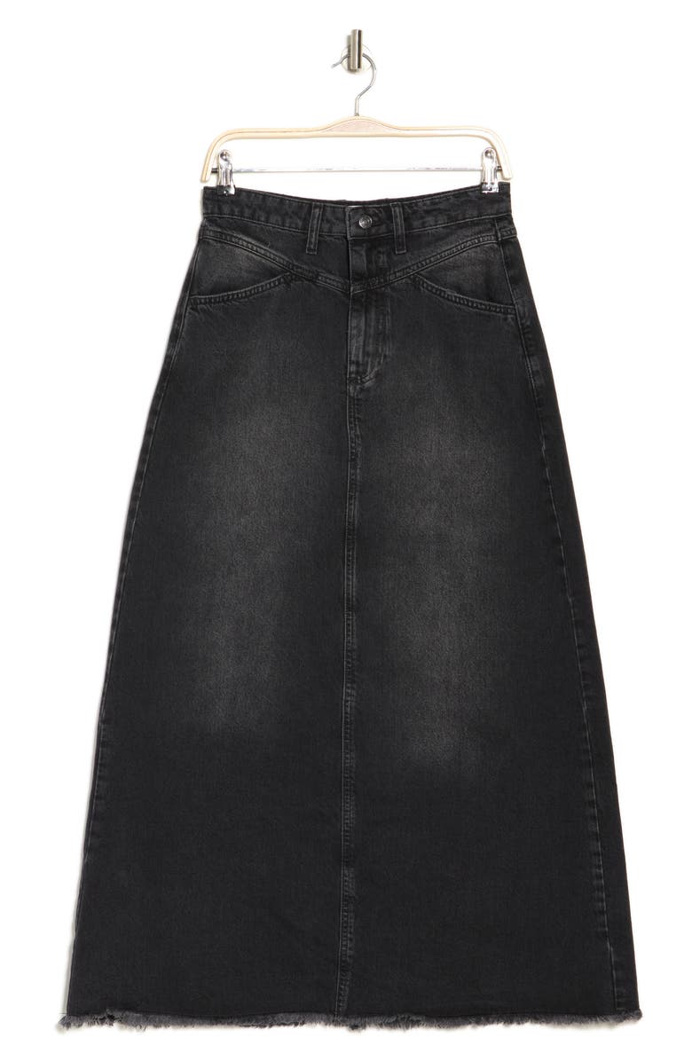 Free People Come As You Are Denim Skirt, Alternate, color, 