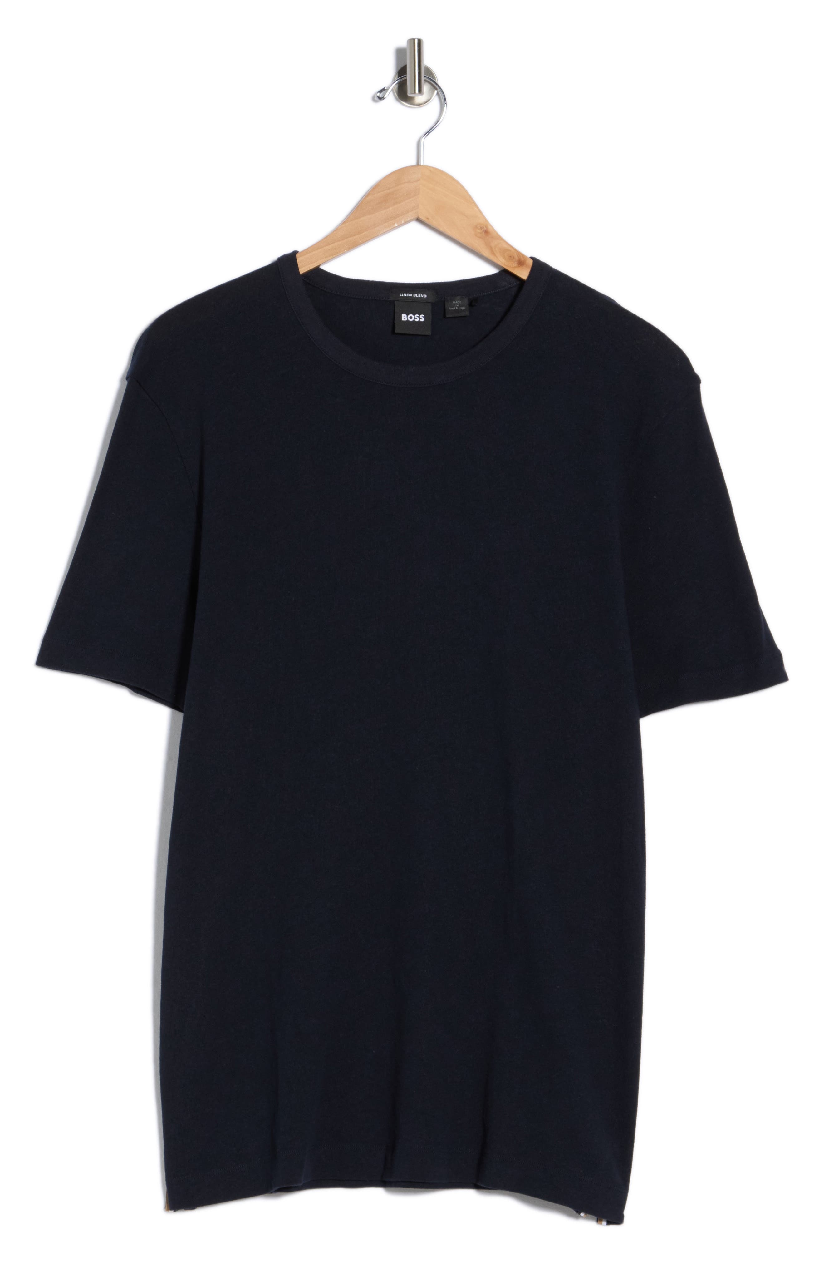 BOSS Taut Cotton & Linen Blend Knit T-Shirt