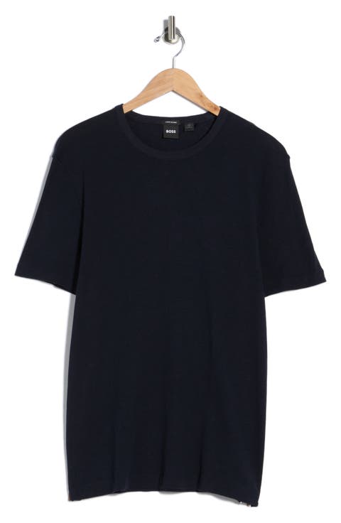 Taut Cotton & Linen Blend Knit T-Shirt