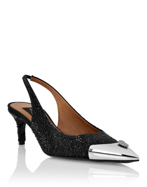 Satin Slingback Mix Strass Women
