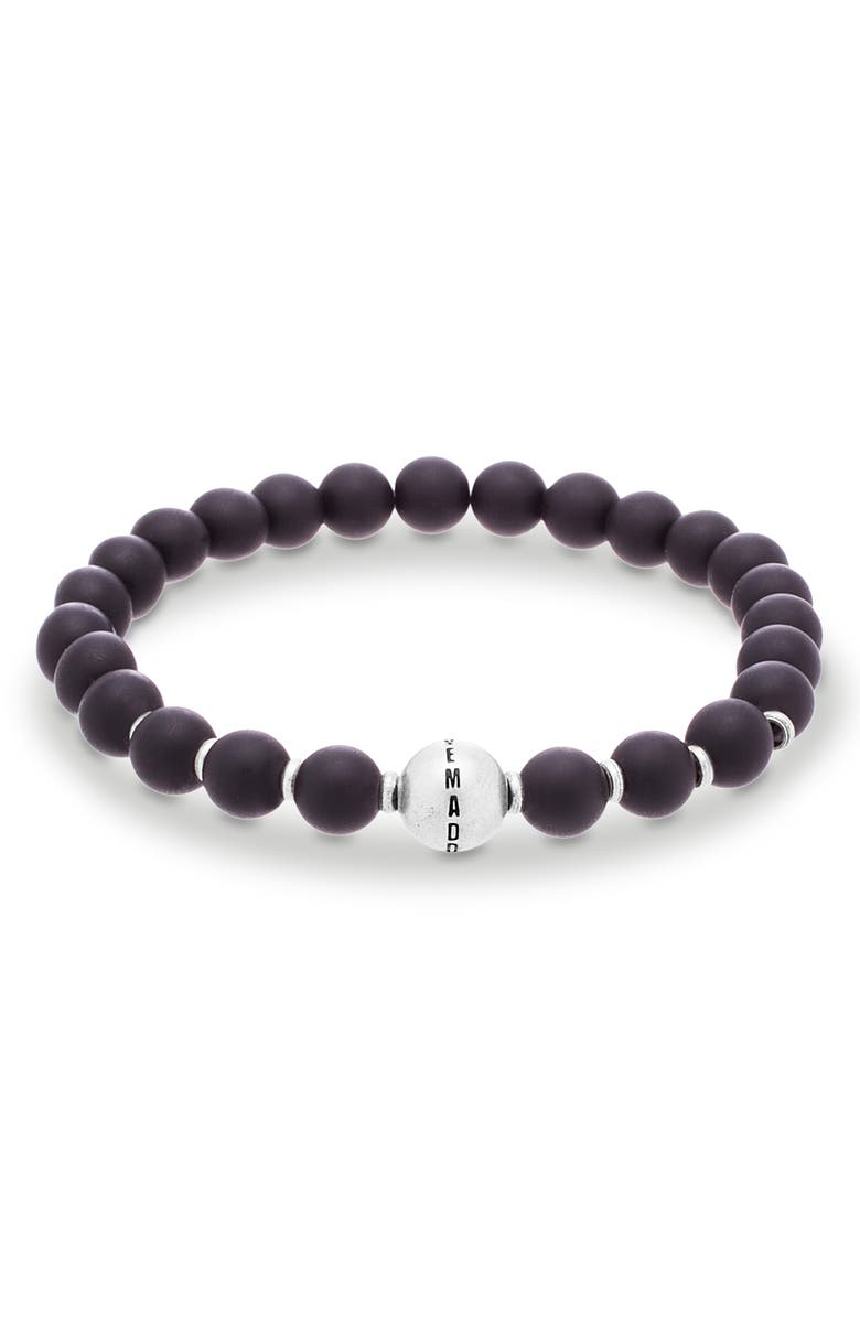 Steve Madden Onyx Bead Bracelet, Alternate, color, 