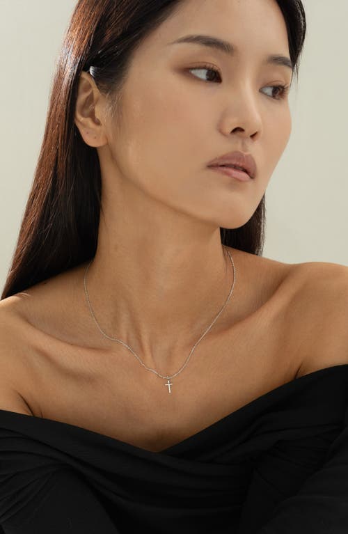 Bearfruit Jewelry 14k Gold Plated Marielle Mini Cross Necklace Holiday Gift Idea In Metallic