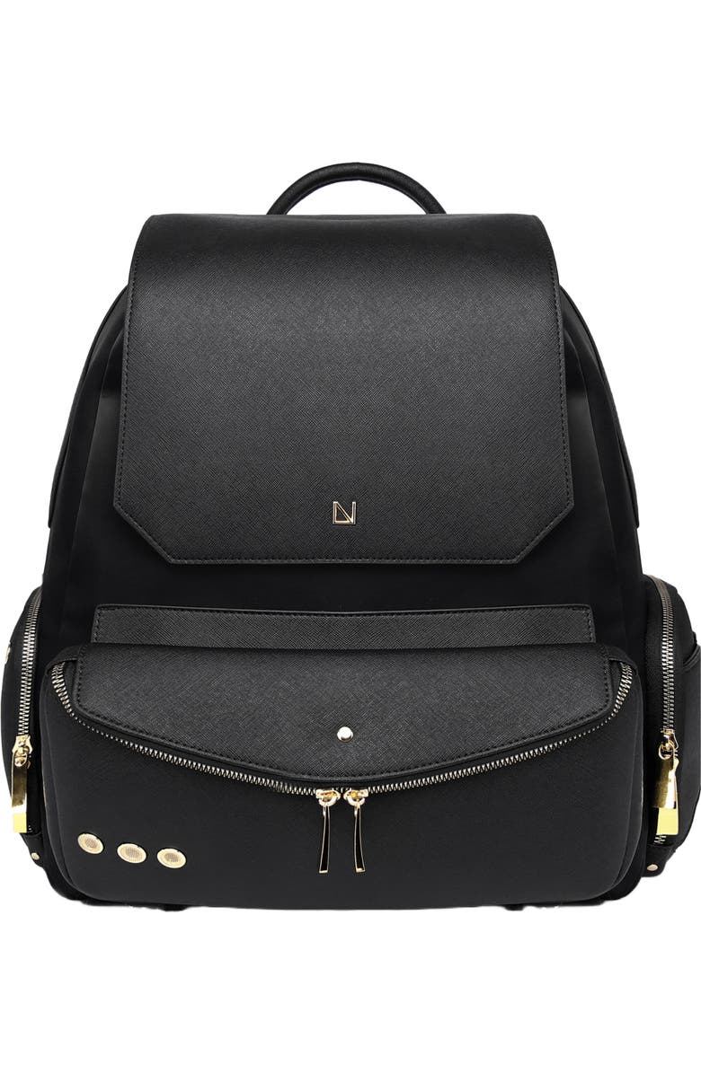 Lux and Nyx Zoe 15-inch Laptop Backpack with Detachable Clutch, Main, color, Black