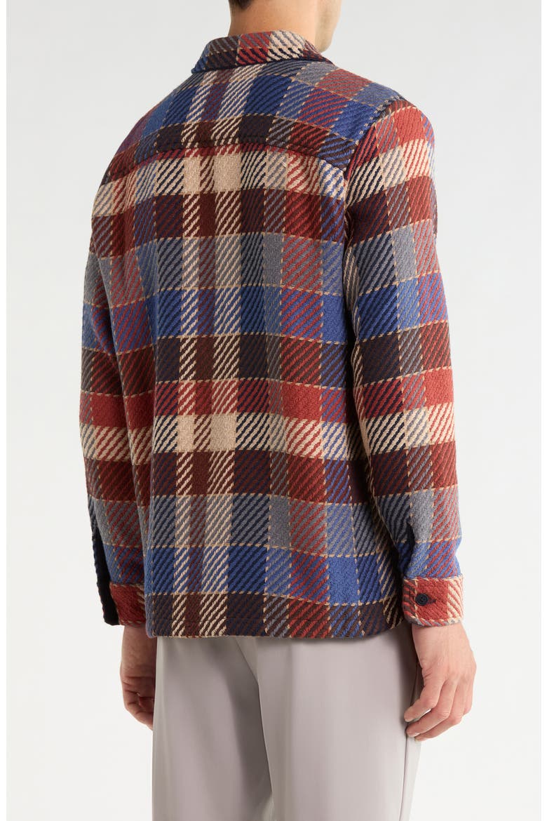 Whiting Oversize Pike Check Button-Up Shirt Jacket, Alternate, color, RUST / MULTI