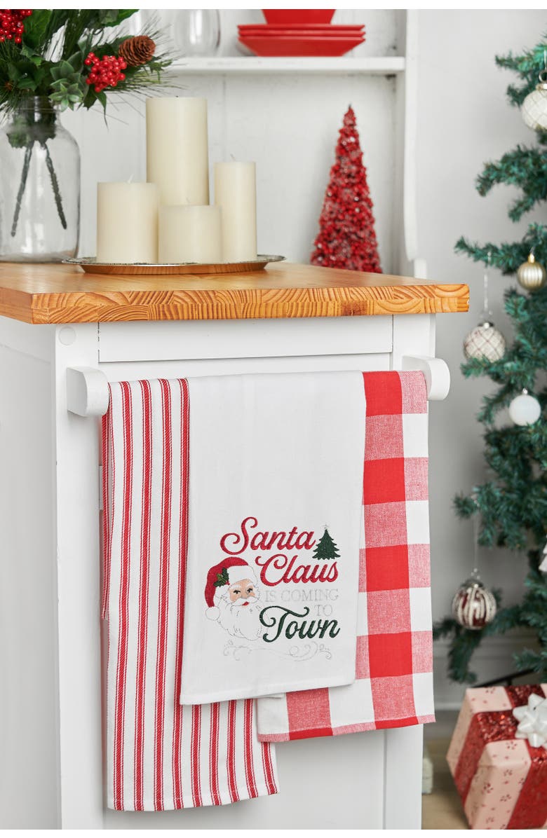 C&F Home Santa Is Coming To Town Towel, Alternate, color, Red