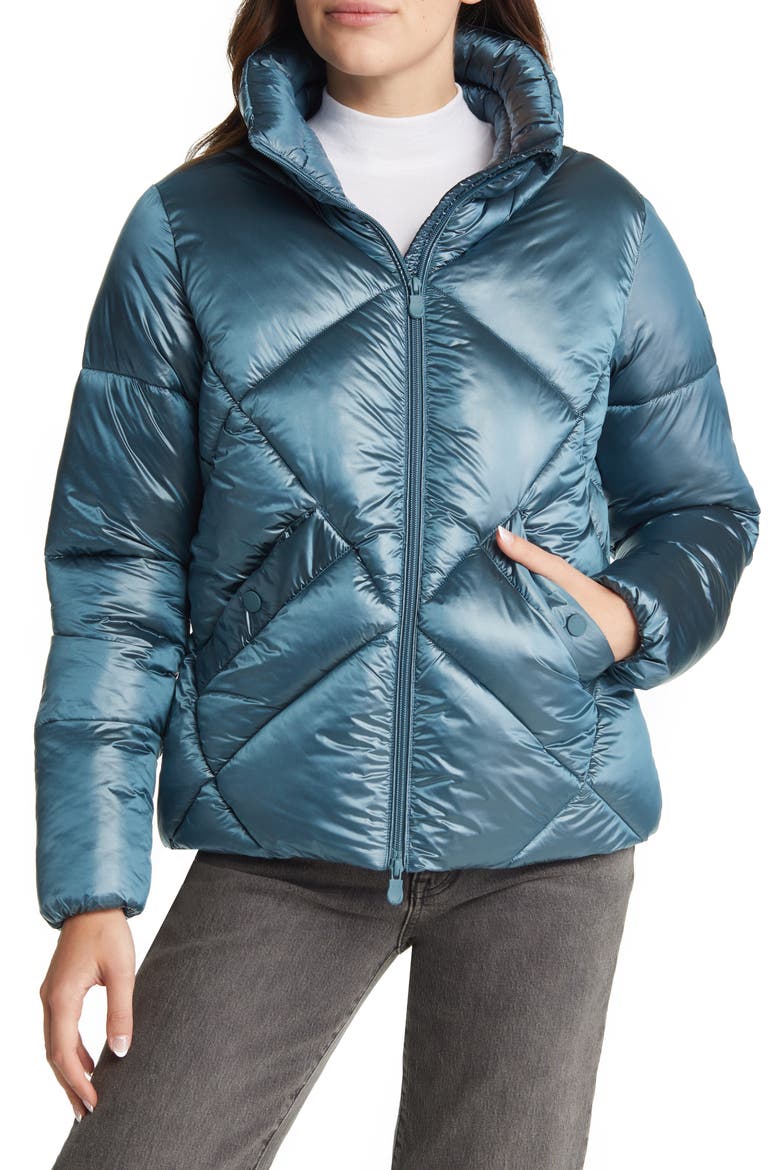 Joan Water Repellent Recycled Nylon Puffer Jacket, Alternate, color, HEAVEN BLUE