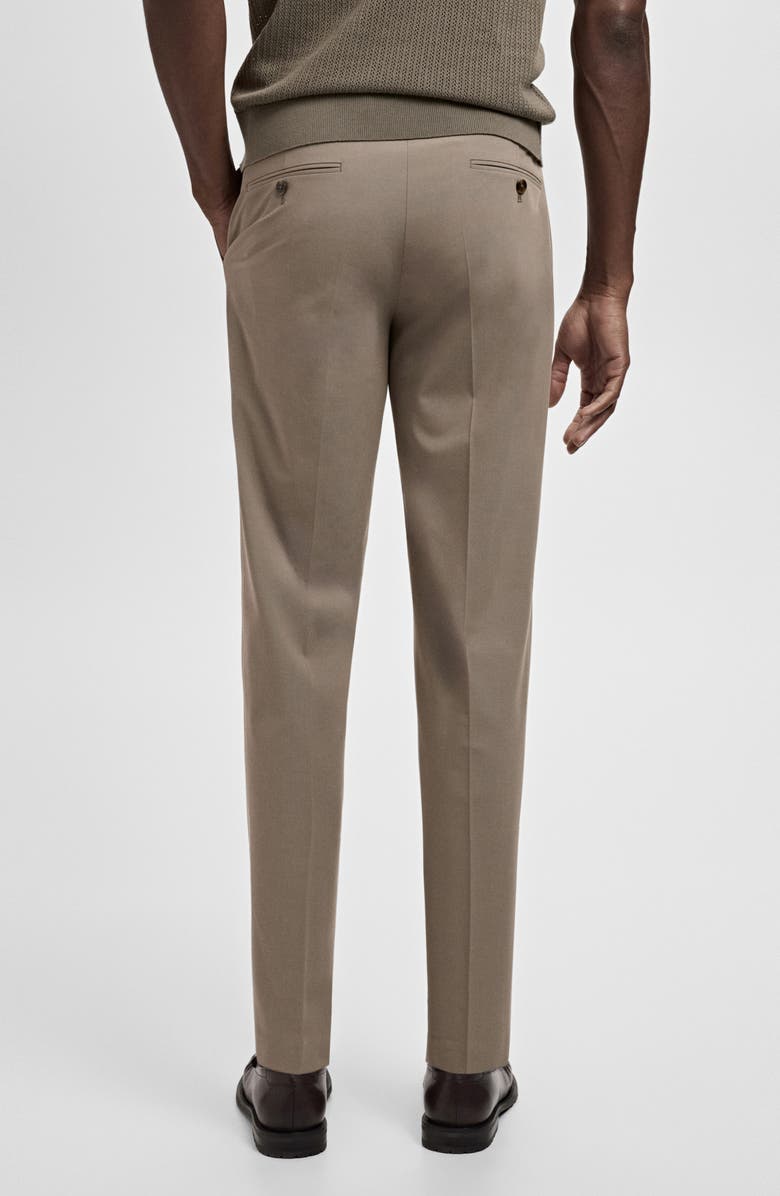 MANGO Milan Slim Fit Suit Pants, Alternate, color, Mink Grey