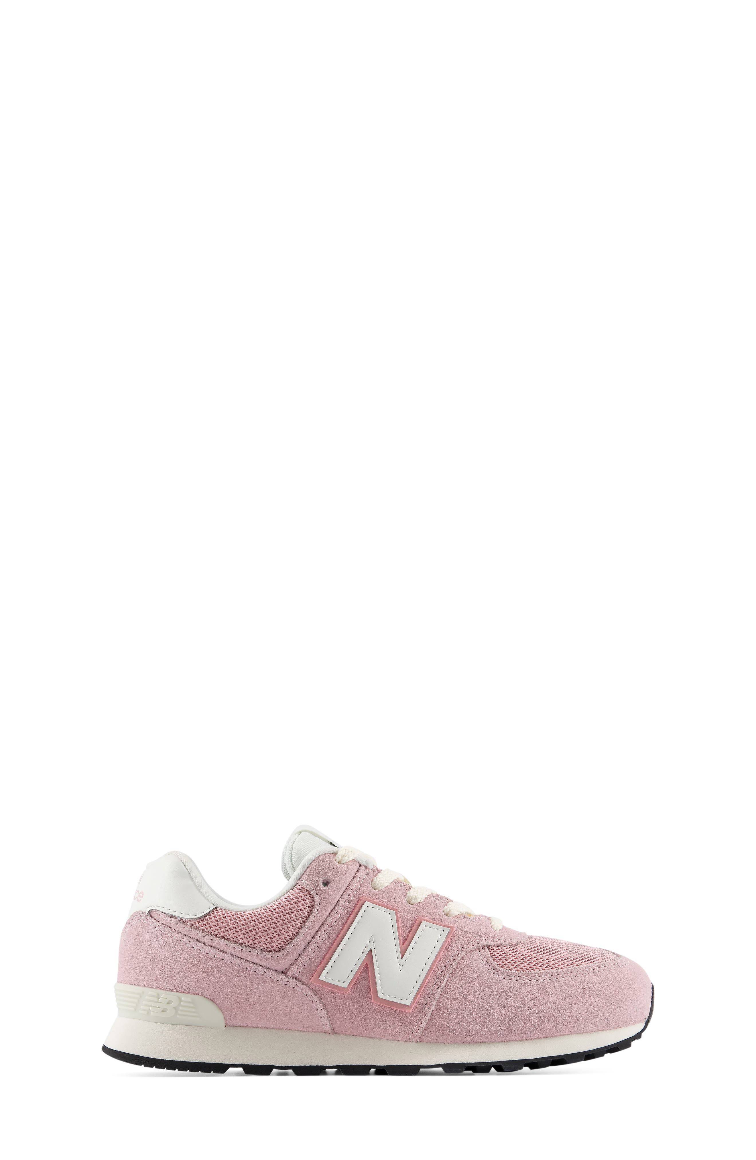 Kids' 574 Running Shoe, Alternate, color, PINK CHALK/ SEA SALT