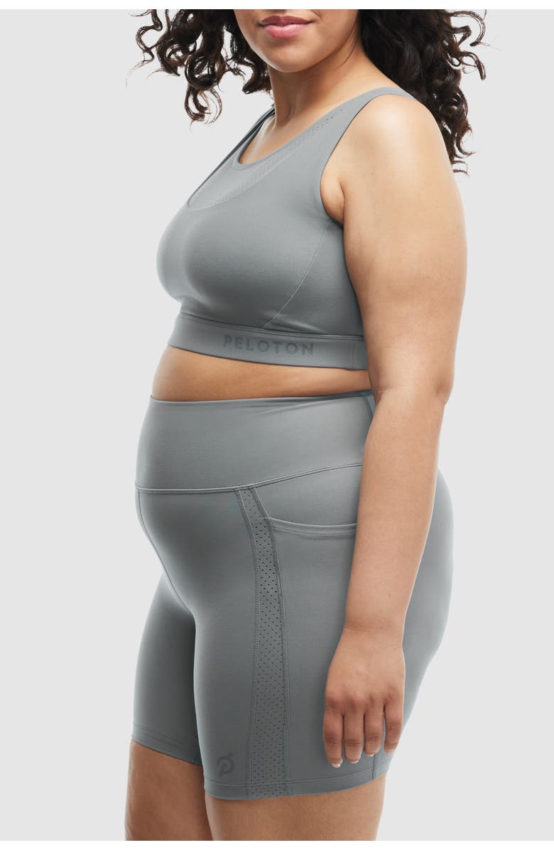 Peloton Cadent Laser Perforated Bra, Alternate, color, Sage Green