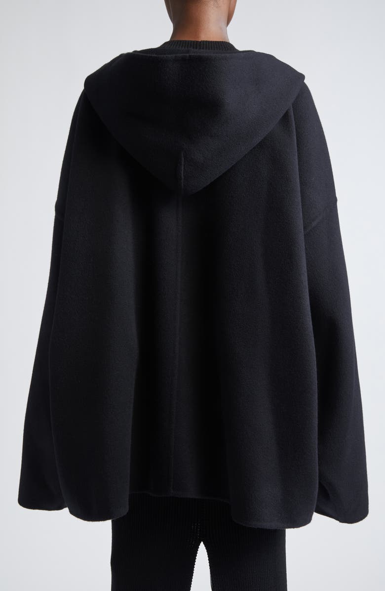 Rick Owens Hooded Cashmere Pullover, Alternate, color, Black