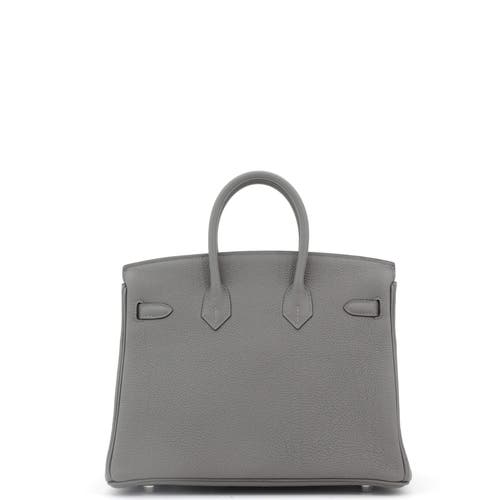 Pre-owned Hermes Hermes Birkin Handbag Grey Togo With Palladium Hardware 25 In Gray