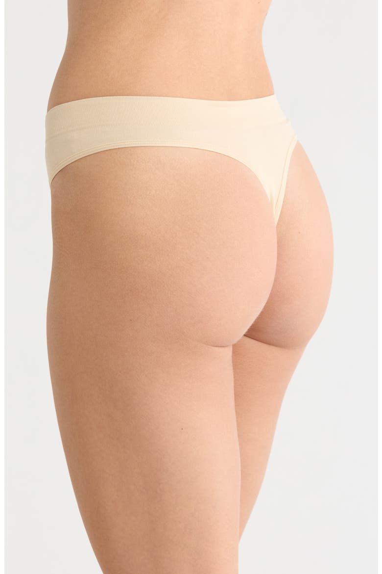 5-Pack Everyday Seamless Thongs, Alternate, color, BEIGE- BLACK MULTI