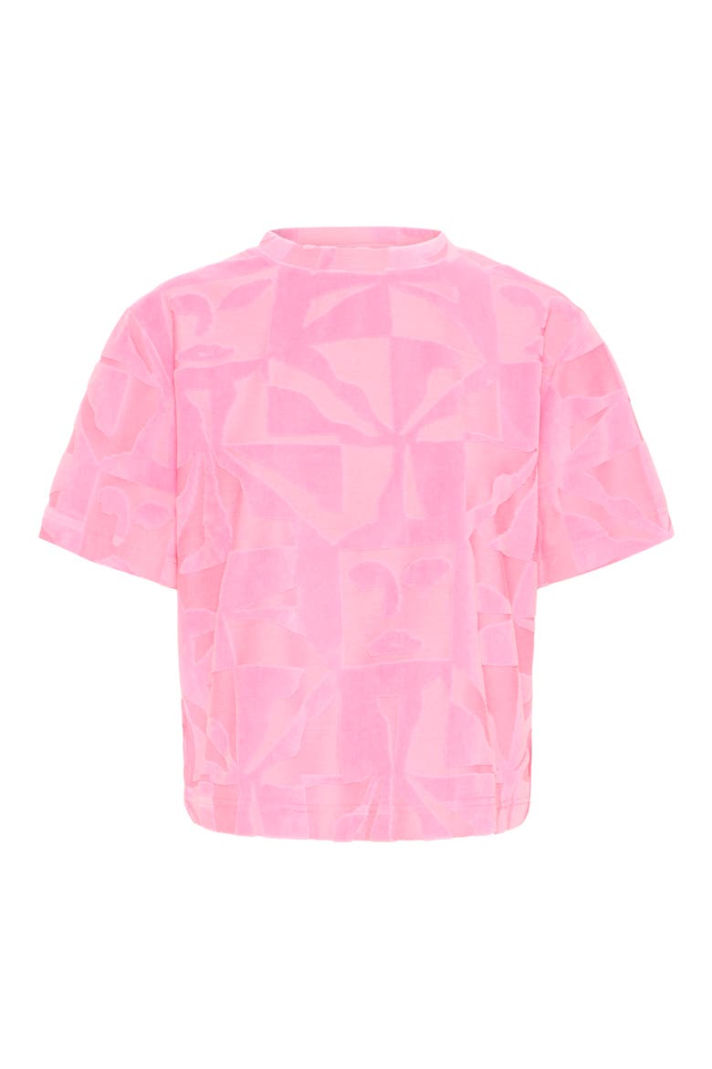 Textured French Terry Shirt, Alternate, color, WILD ORCHID