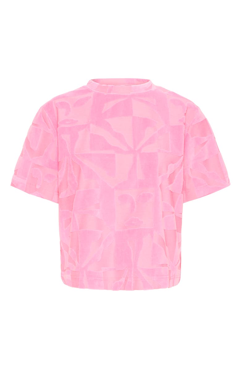 ICHI Textured French Terry Shirt, Alternate, color, Wild Orchid