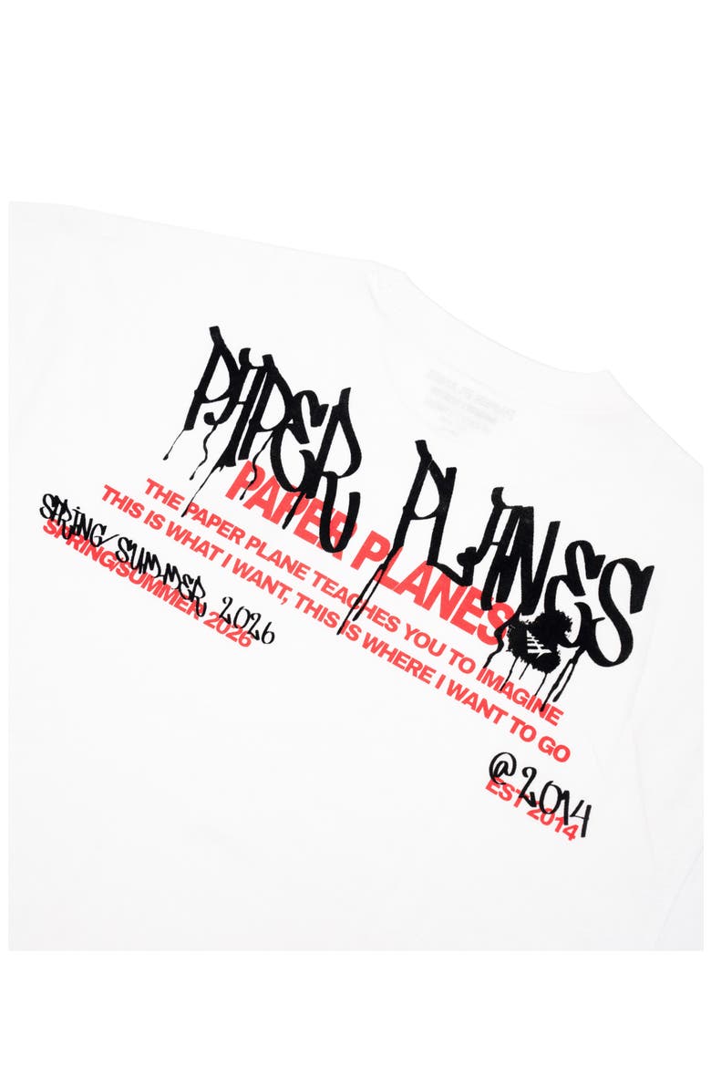 Planes Graffiti Cotton Graphic T-Shirt, Alternate, color, WHITE
