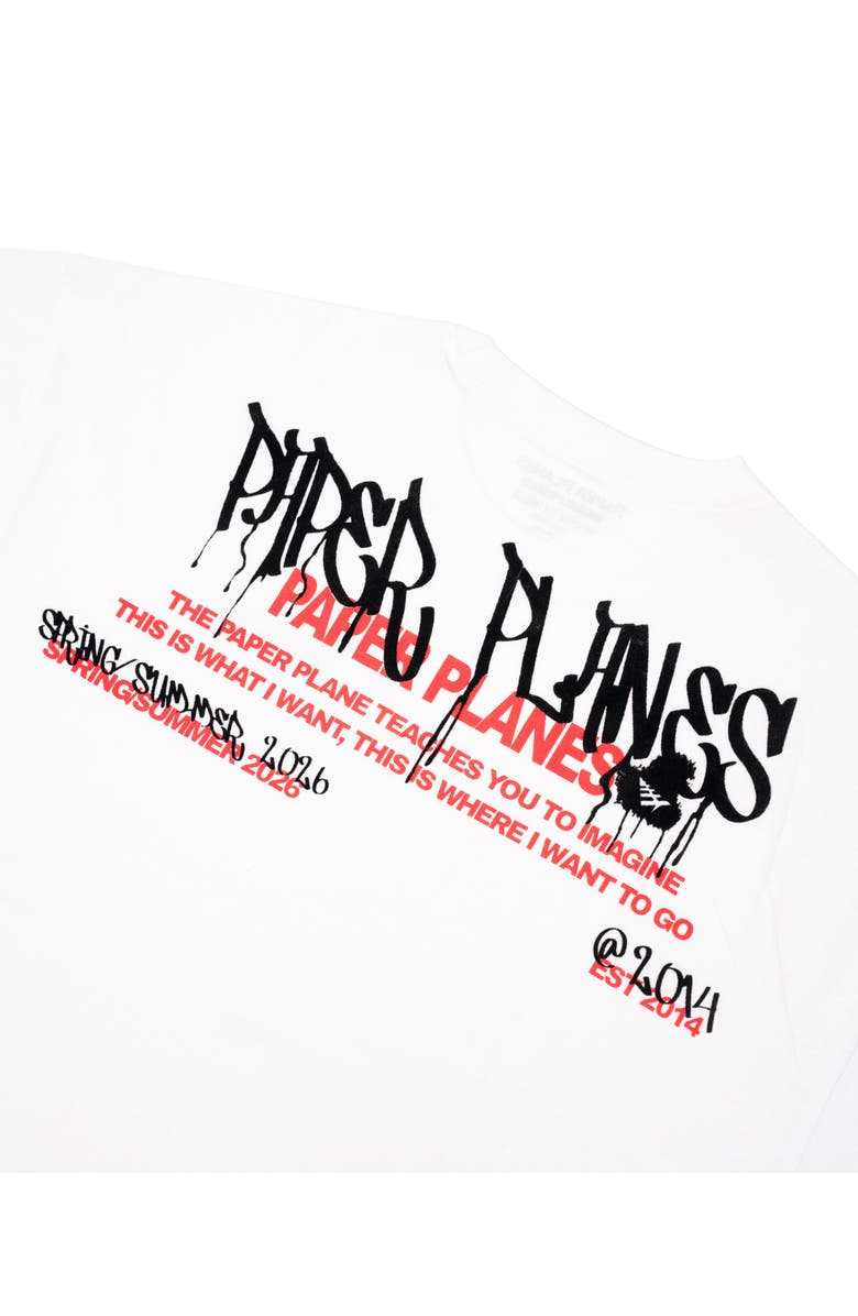 PAPER PLANES Planes Graffiti Cotton Graphic T-Shirt, Alternate, color, White