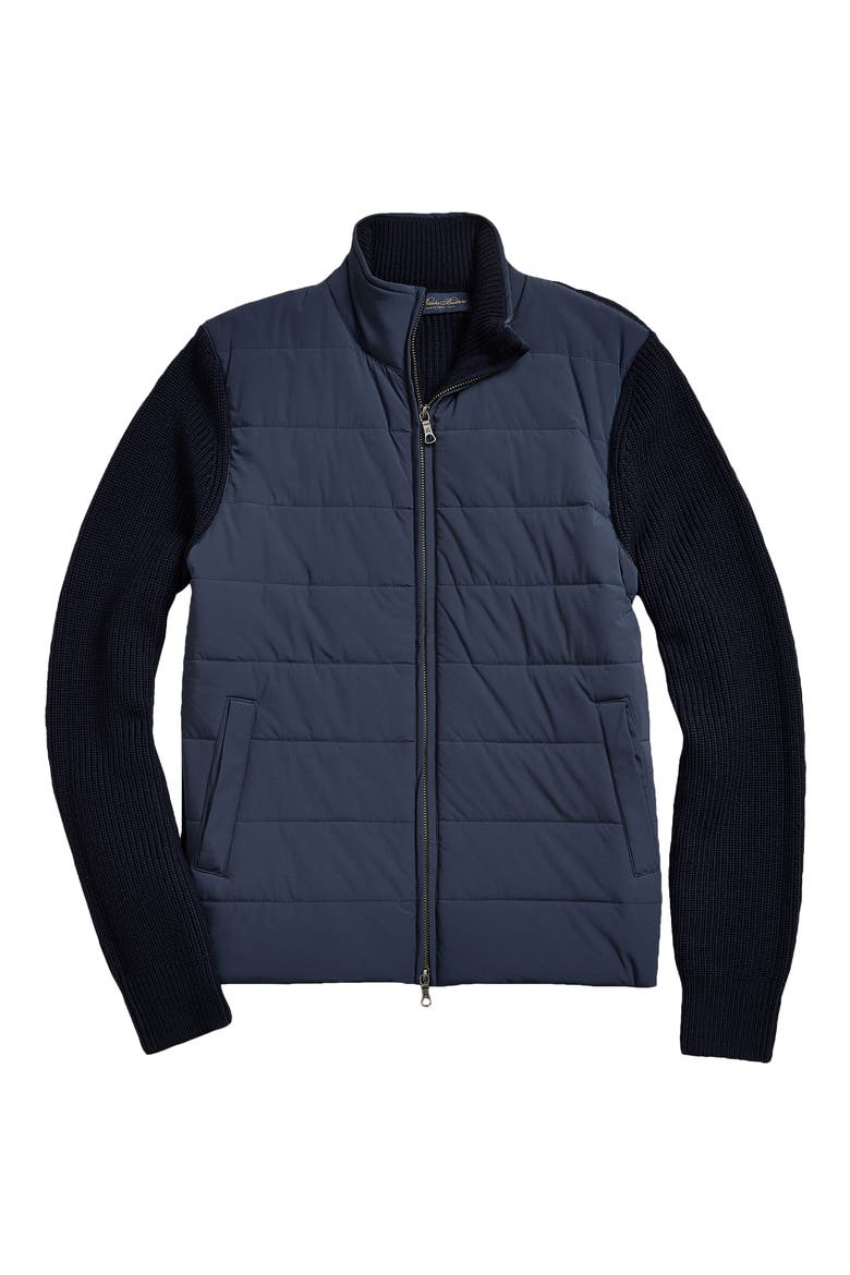 Performance Quilted Hybrid Jacket, Alternate, color, NAVY