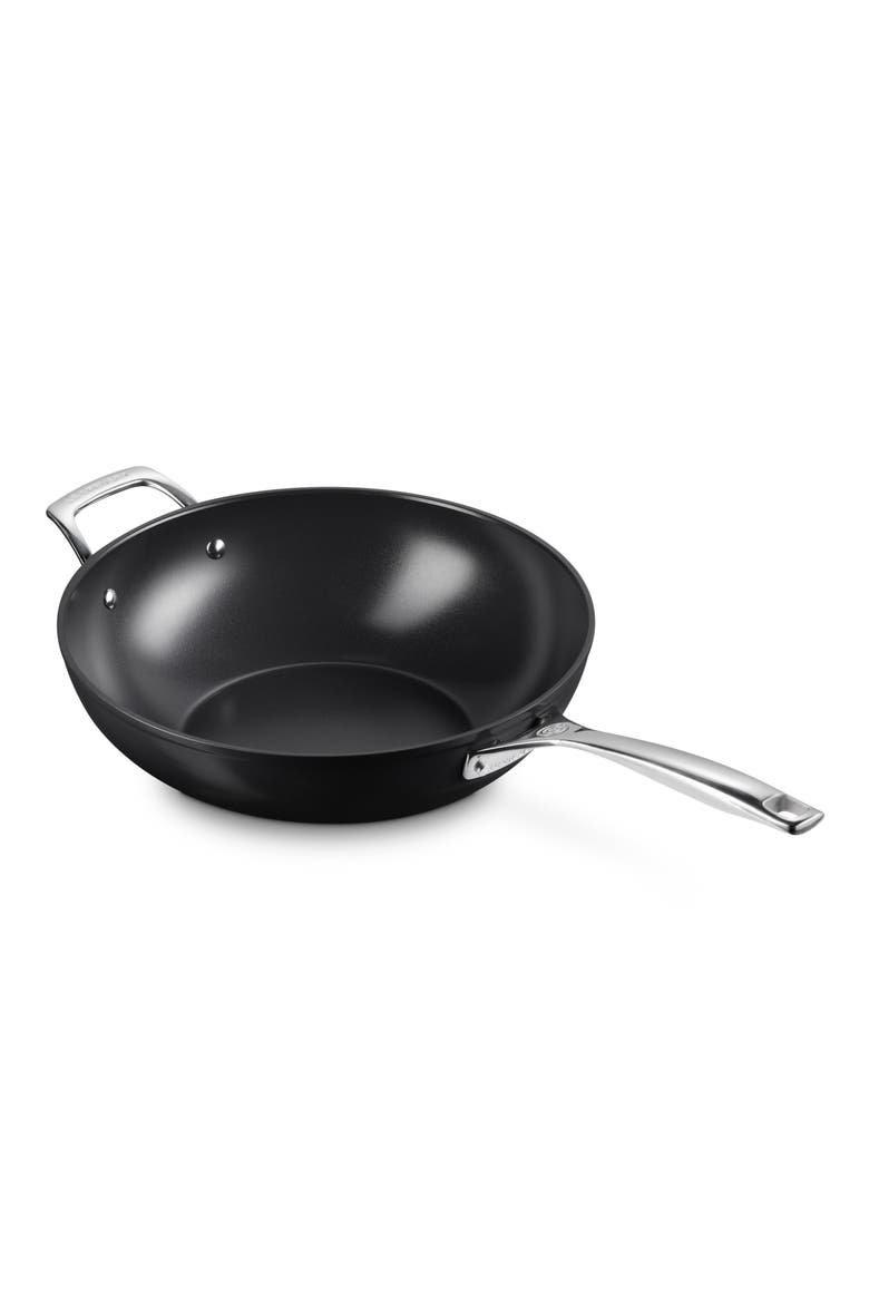 Essential Nonstick Ceramic Stir Fry Pan, Main, color, BLACK