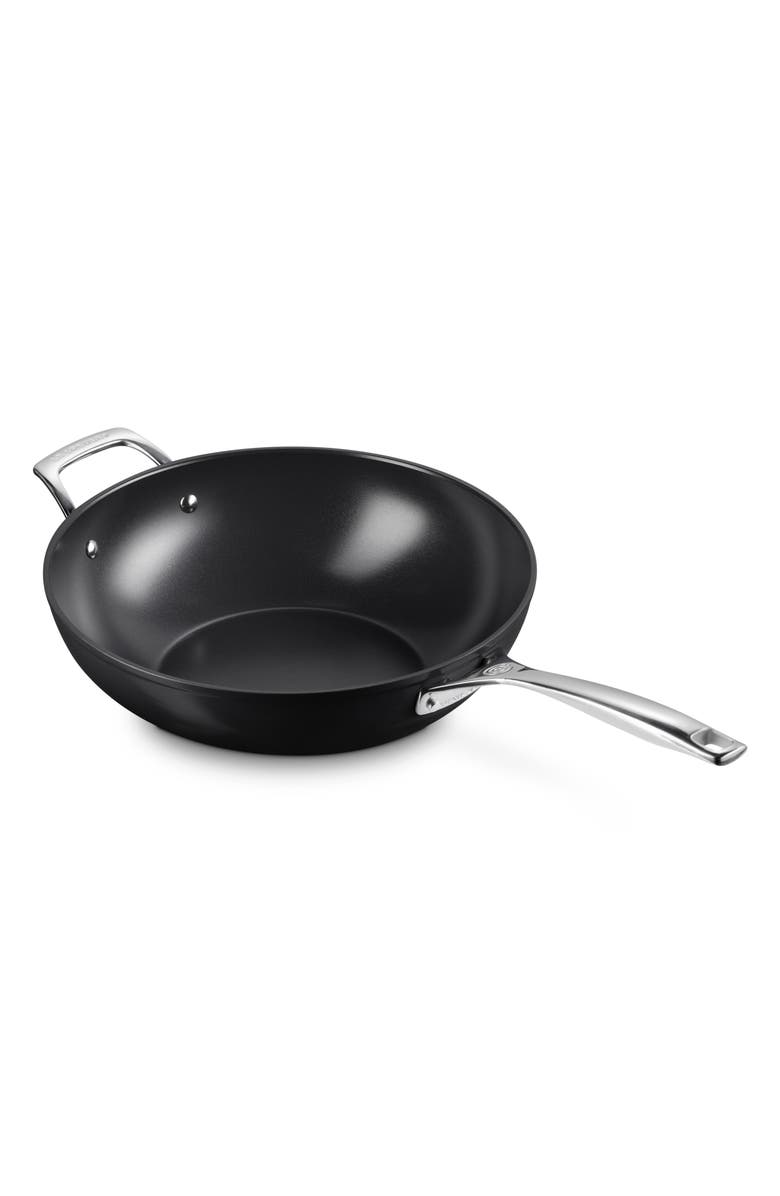 Le Creuset Essential Nonstick Ceramic Stir Fry Pan, Main, color, Black