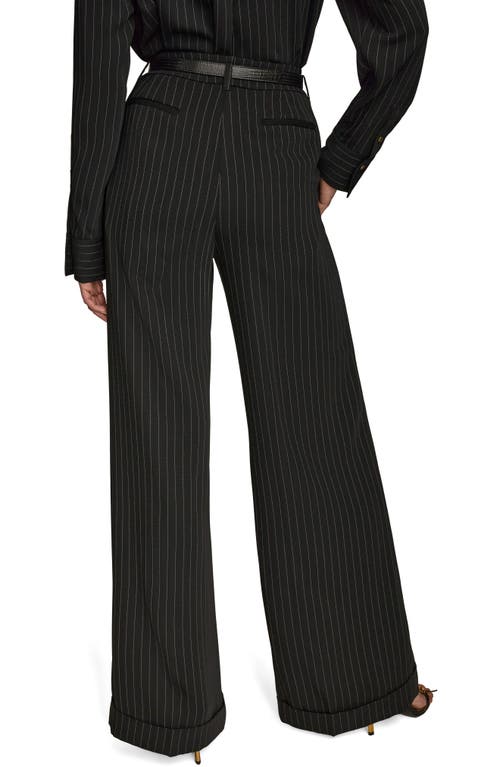 Donna Karan New York Pinstripe Wide Leg Pants