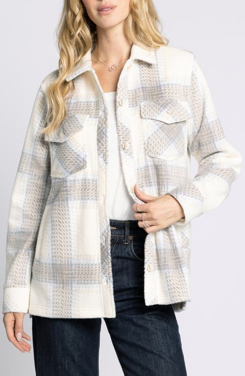 Santa Fe Plaid Fleece Shirt Jacket
