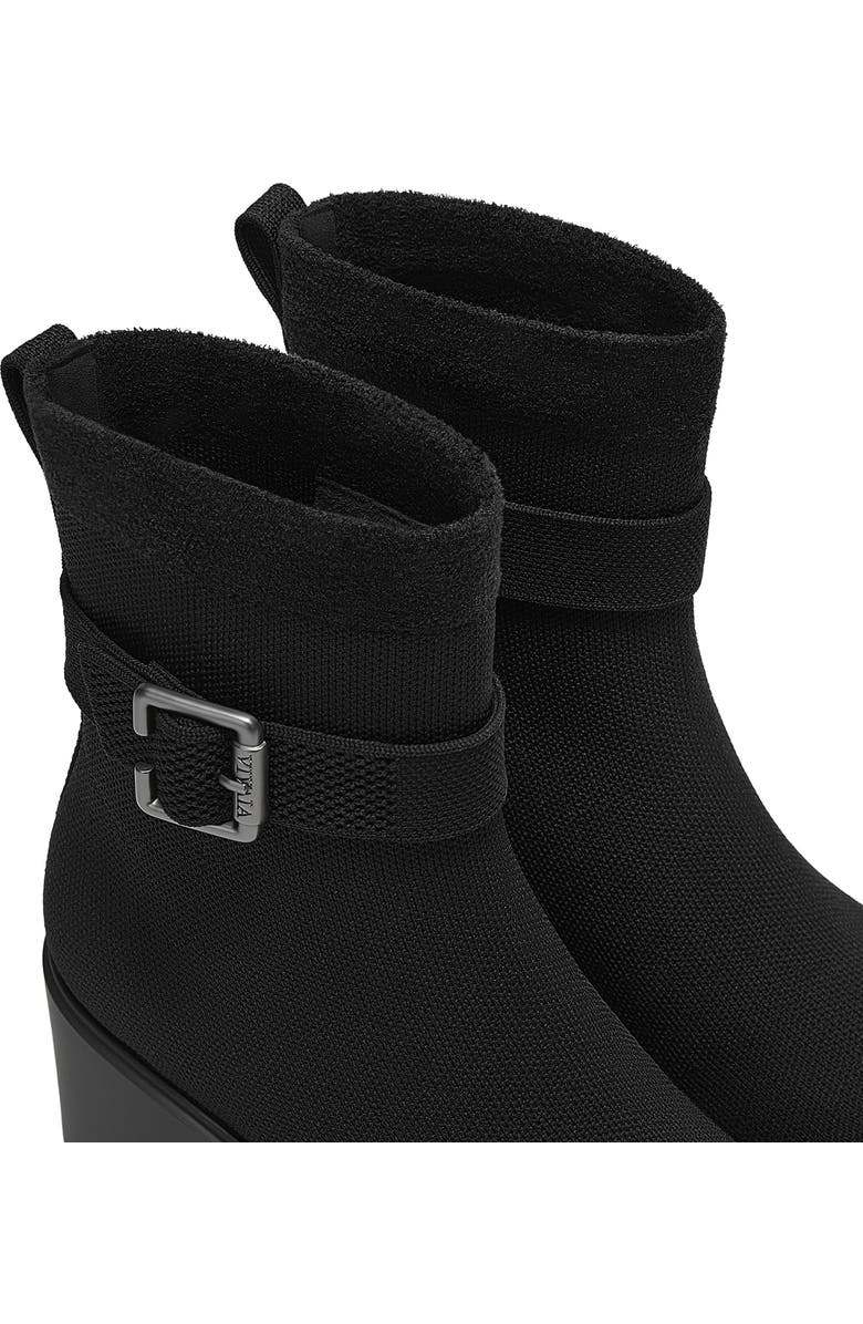 VIVAIA Square-Toe Water-Repellent Heeled Boots, Alternate, color, Black