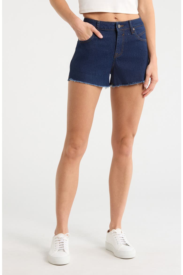Seam Detail Cutoff Denim Shorts, Main, color, RINSE