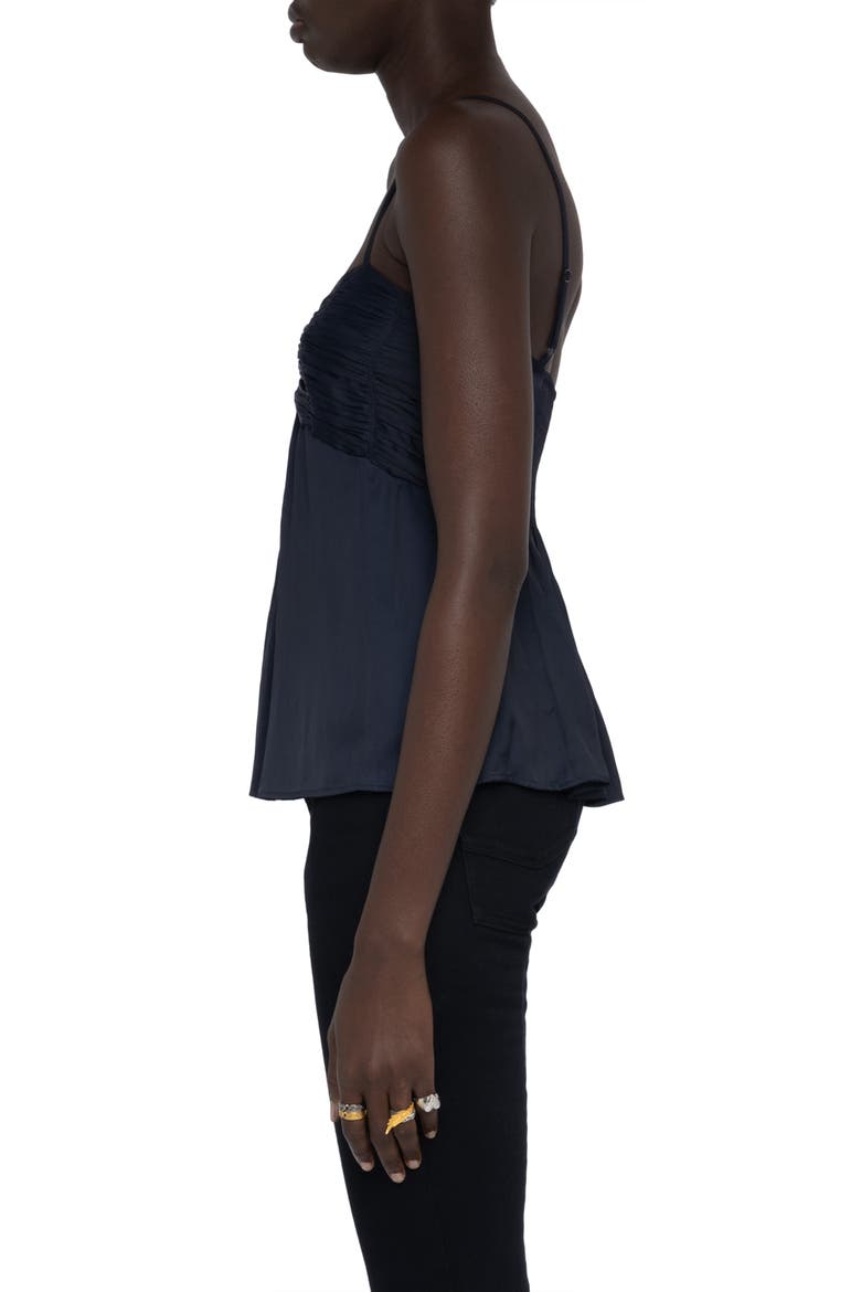 Cippie Pleated Satin Camisole, Alternate, color, ENCRE