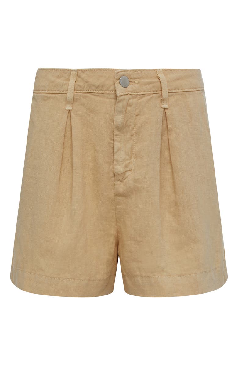 L'AGENCE Zahari Linen Shorts, Alternate, color,