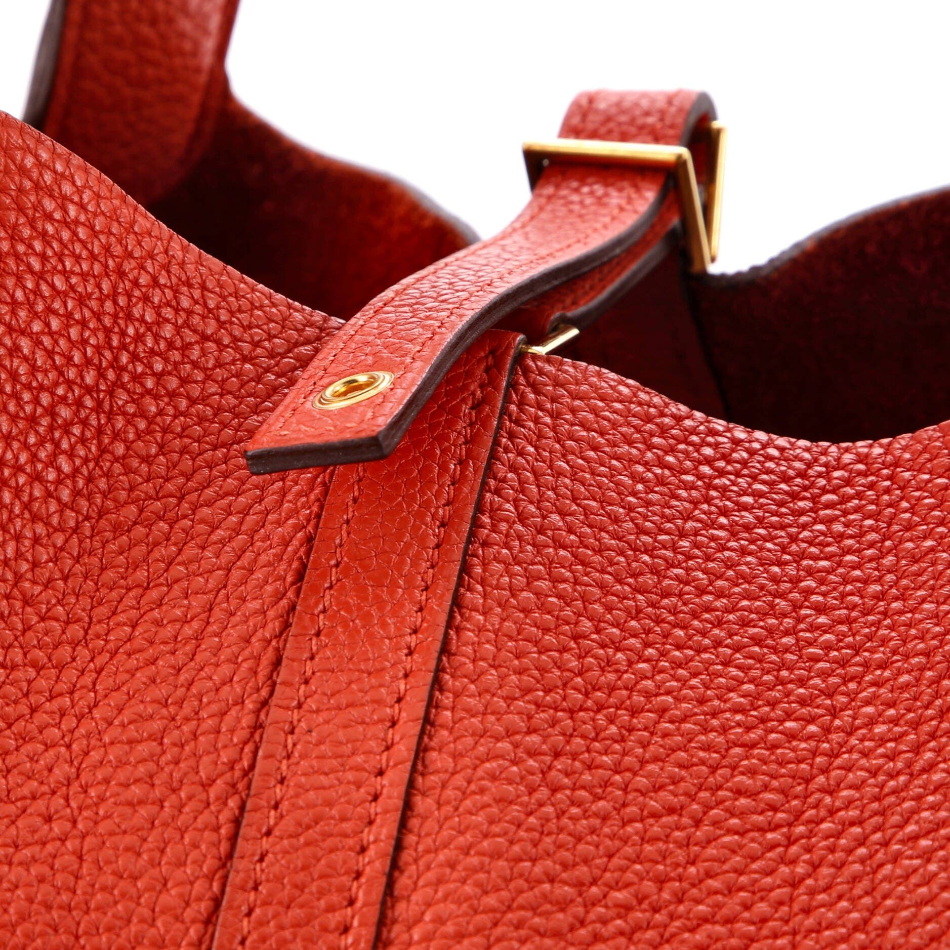 Pre-Owned Hermes Picotin Lock Bag Clemence MM, Alternate, color, Orange Poppy