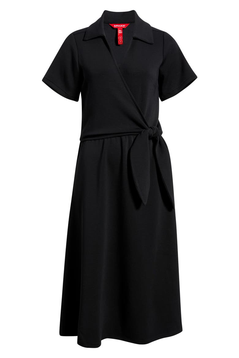 AirEssentials Midi Shirtdress, Alternate, color, VERY BLACK