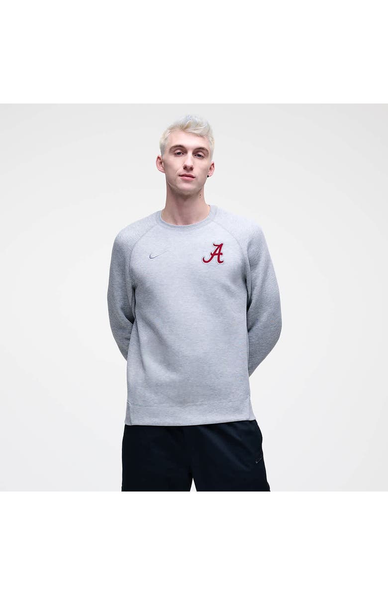 Nike Men's Nike Heather Gray Alabama Crimson Tide Tech Fleece Raglan Sweatshirt, Main, color, Heather Gray