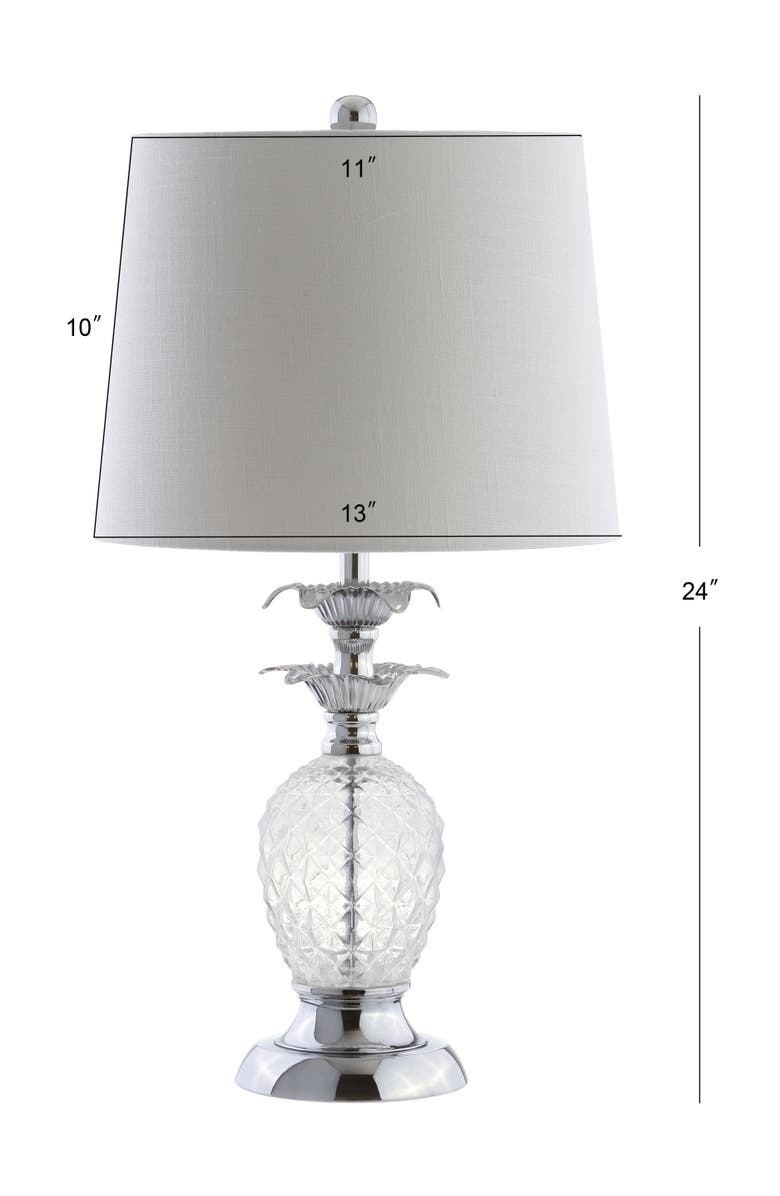 JONATHAN Y Jane 24" Glass LED Table Lamp, Clear/Chrome, Alternate, color, Clear/Chrome