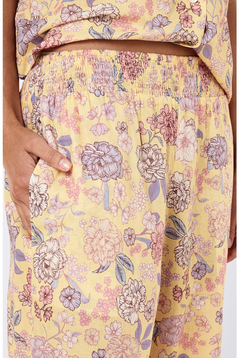 Karolina Cotton Voile Crop Pajamas, Alternate, color, GOLDEN HAZE
