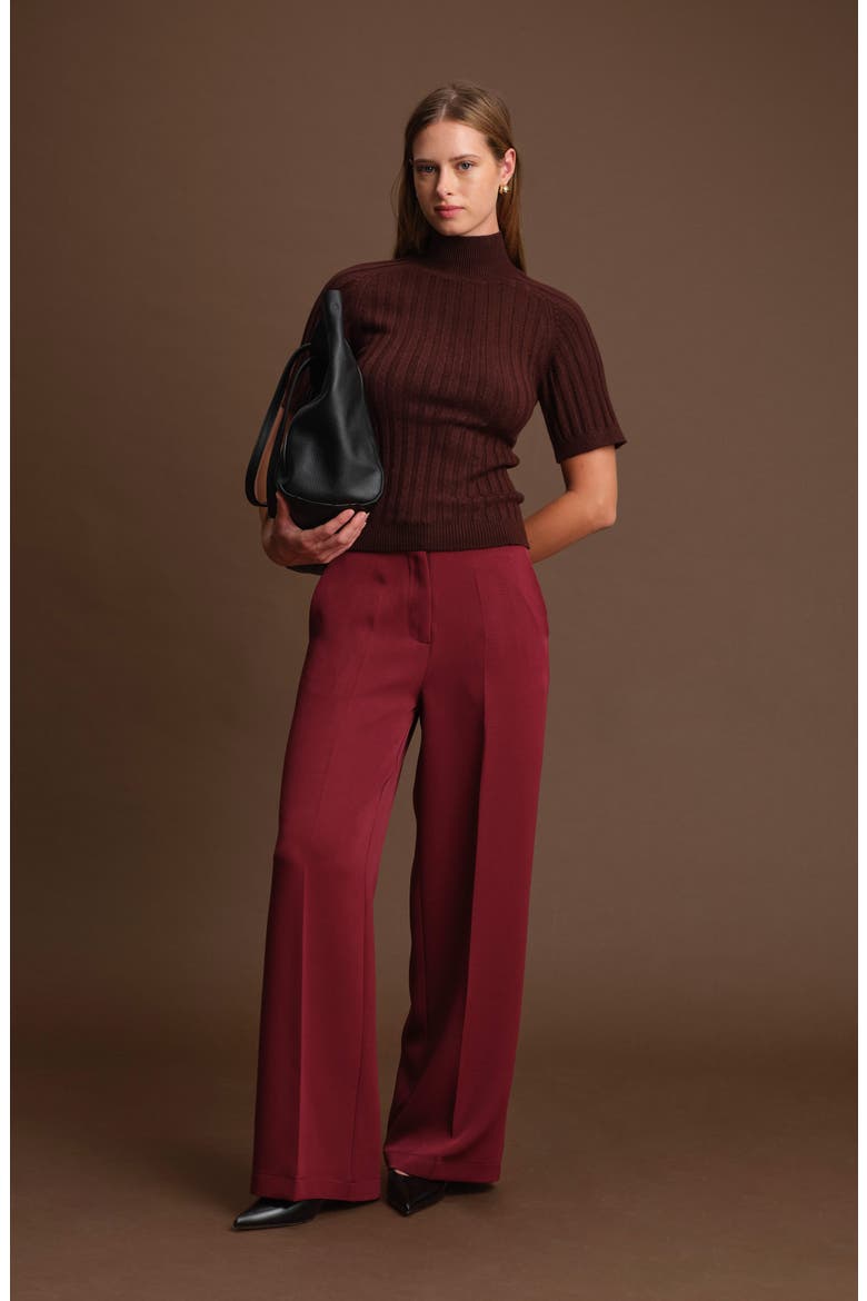 Oliver Rib Turtleneck Sweater, Alternate, color, CACAO