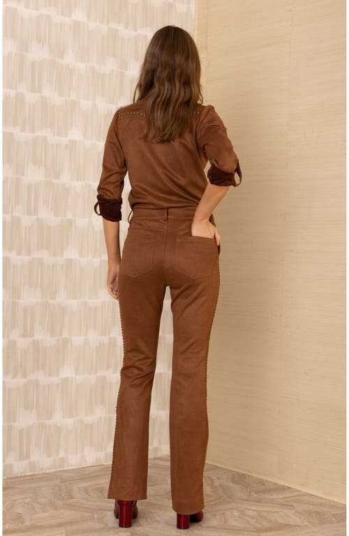 Hale Bob Ocean Suede Pant In Brown