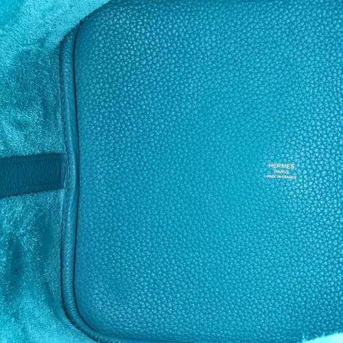 Pre-owned Hermes Hermes Picotin Lock Bag Clemence Gm In Blue