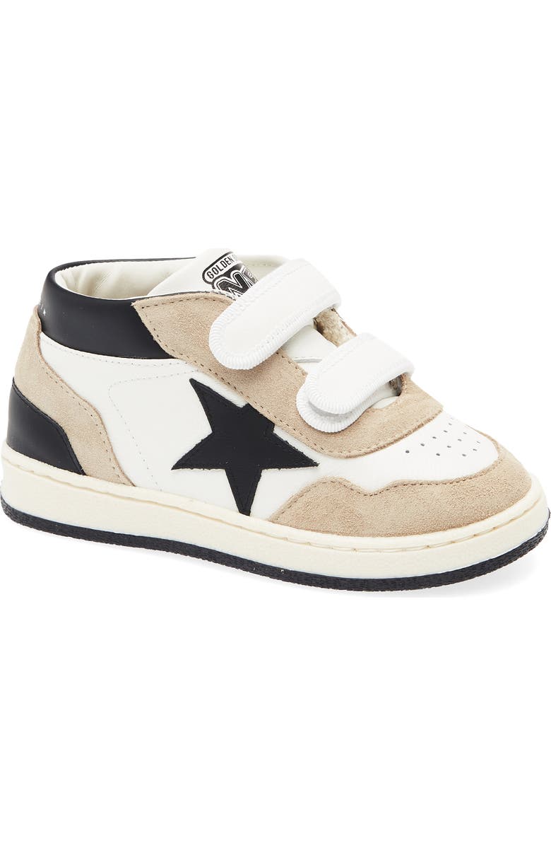 Golden Goose June Basket Mid Top Sneaker, Main, color, White/ Black/ Beige