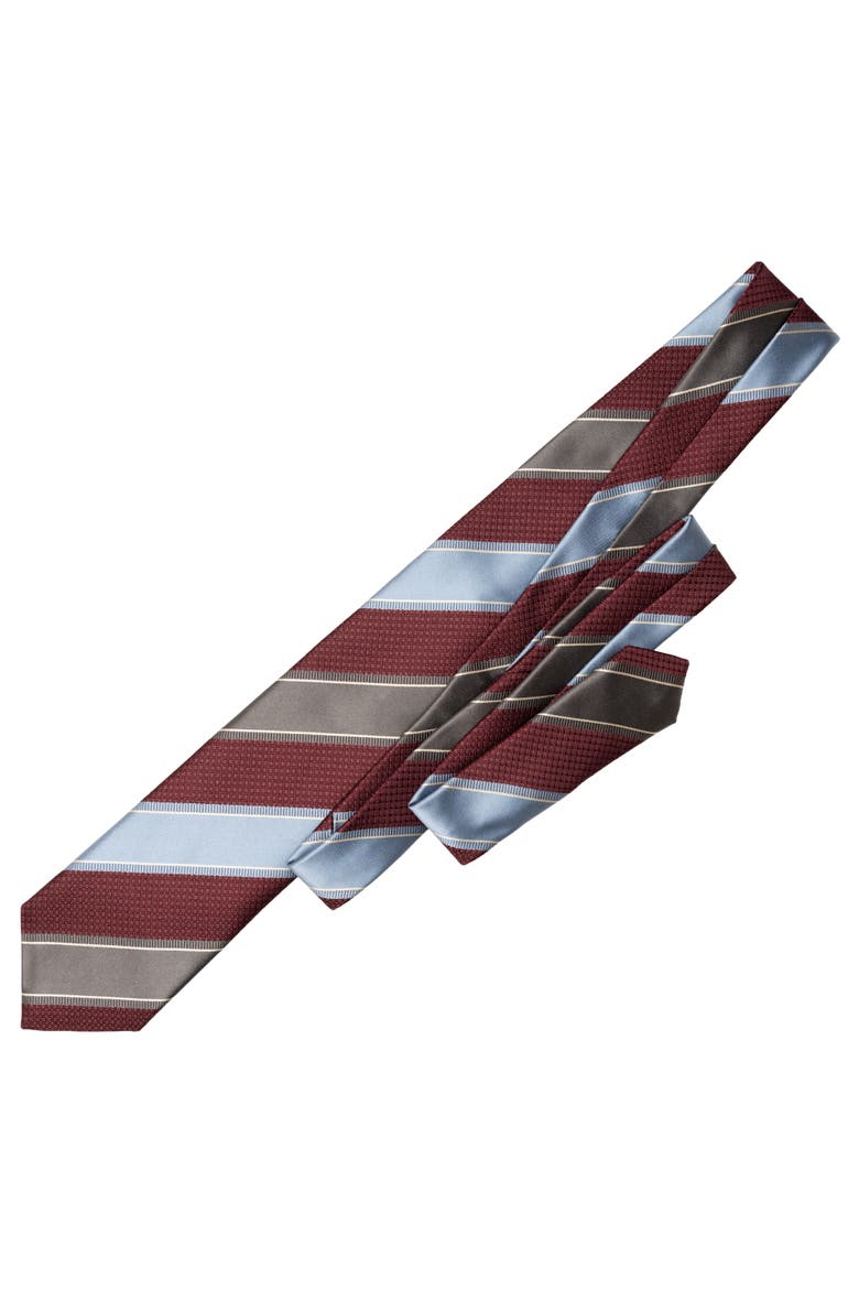 Ferrari - Silk Jacquard Tie for Men, Alternate, color, Burgundy Grey and Blue