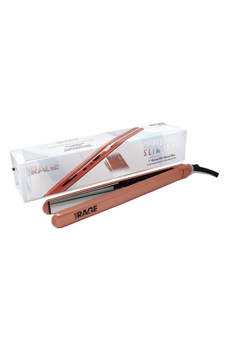 CORTEX BEAUTY Hair Rage 1" Slim Flat Iron | Titanium - Rose Gold, Main, color, 