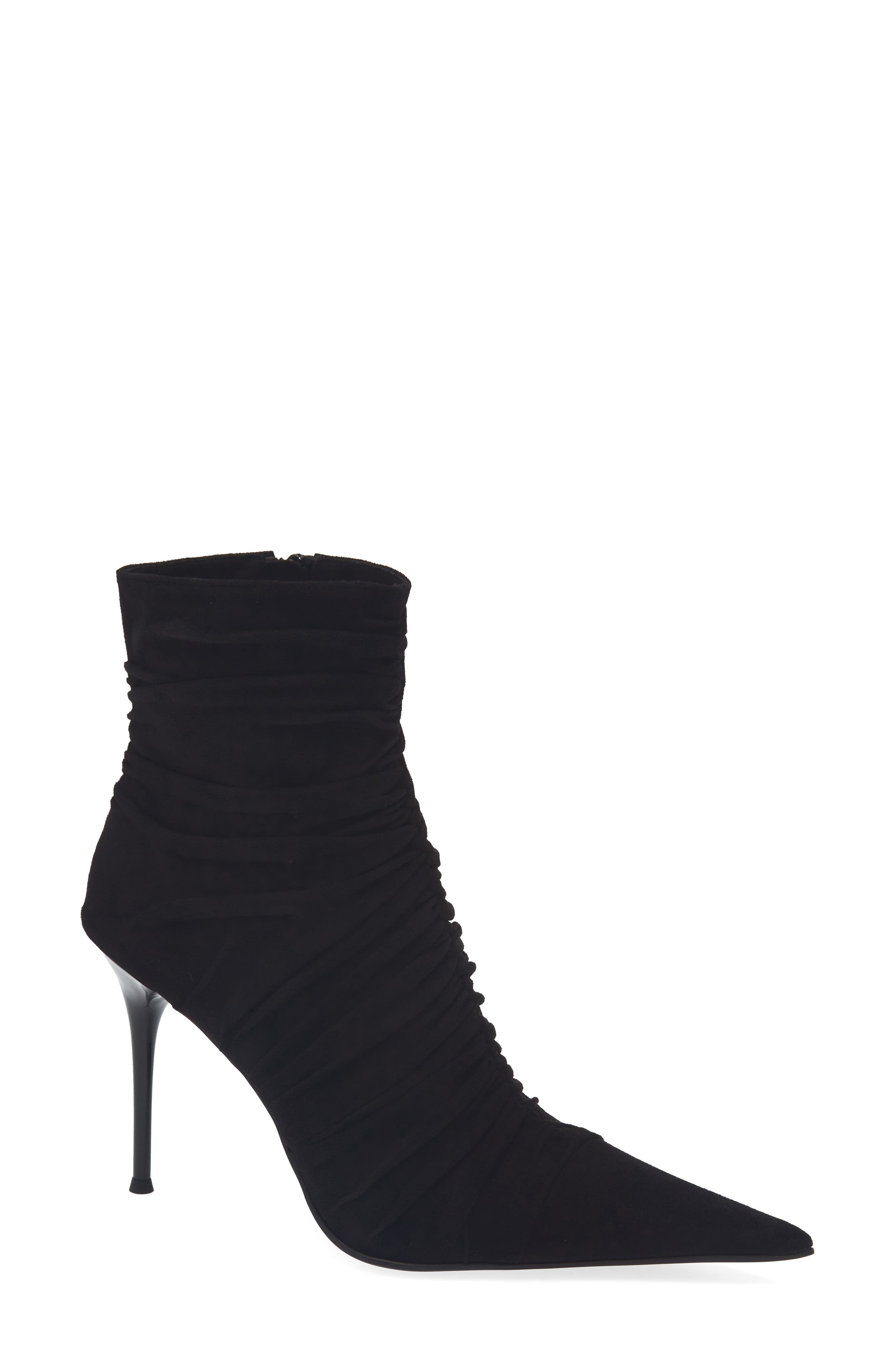 Jeffrey Campbell Let's Go Pointed Toe Bootie, Main, color, Black Suede