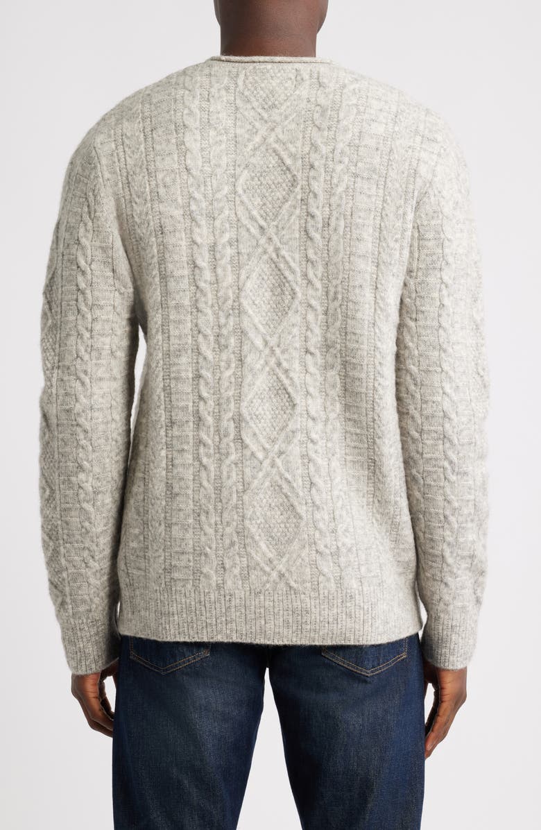 Schott NYC Tri-Blend Fisherman Sweater, Alternate, color, Cloud Grey