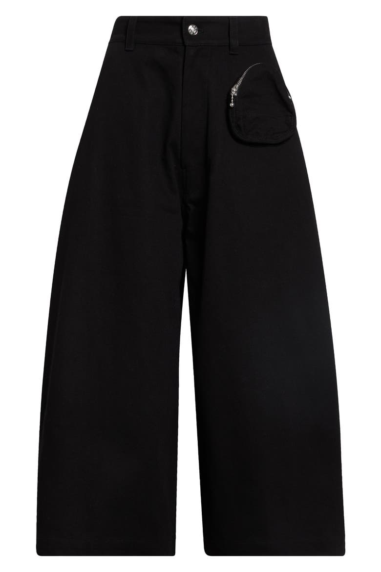 Front Pocket Cargo Culottes, Main, color, BLACK