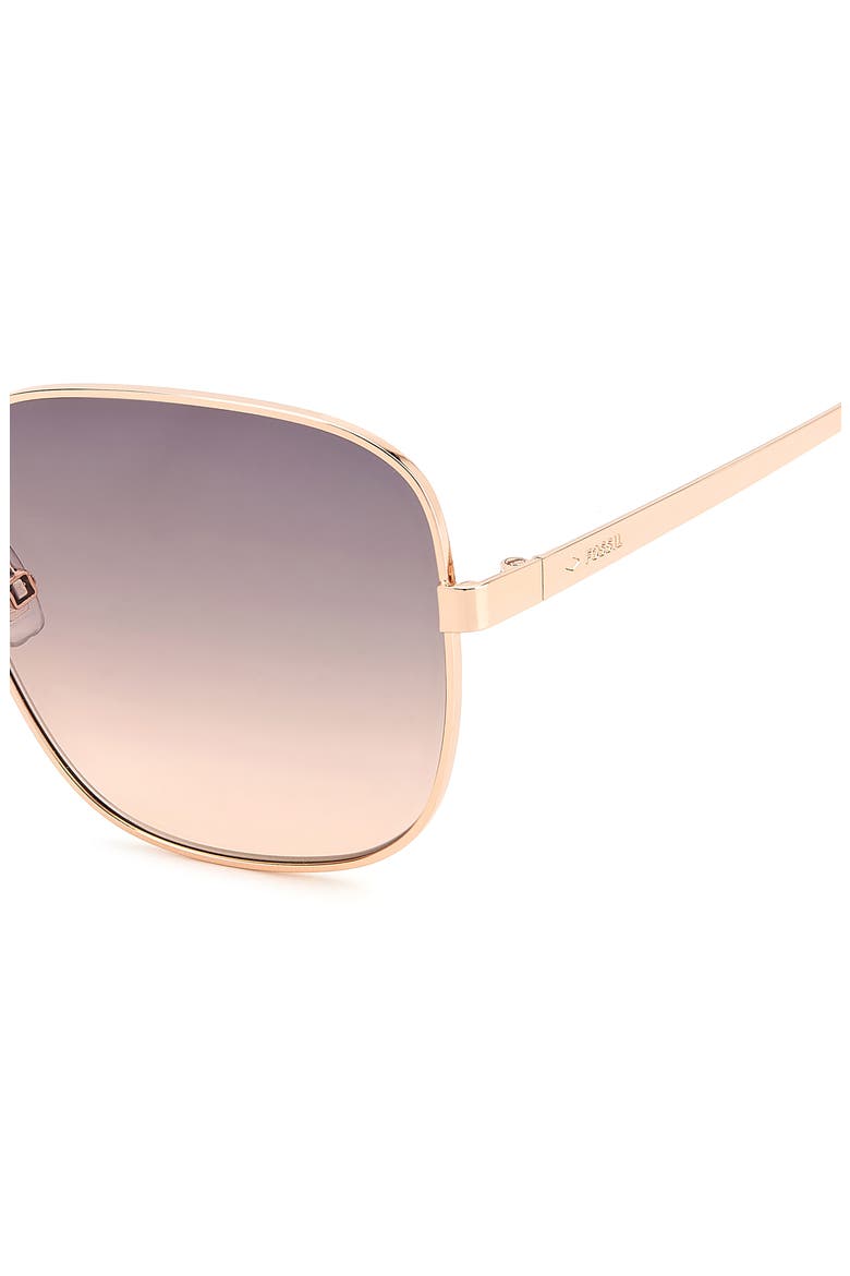 57mm Square Sunglasses, Alternate, color, RED GOLD